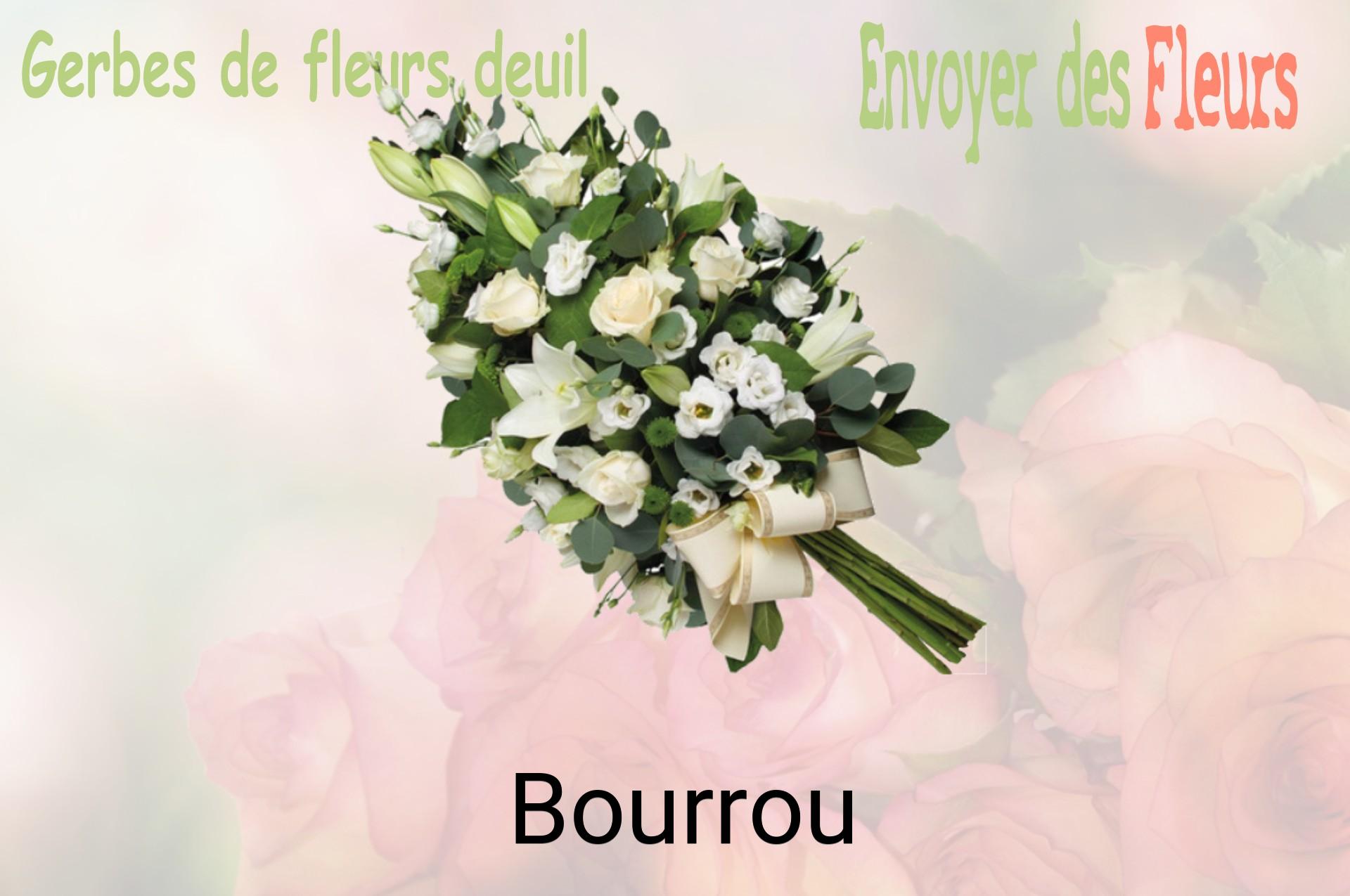 Gerbe de fleurs de deuil livrée à Bourrou